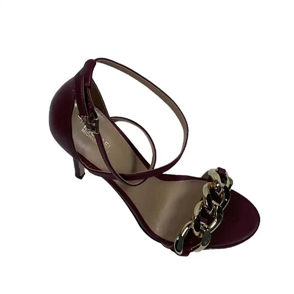 Michael Kors Womens Stiletto Sandal Cherry Red Size 8.5 New with Box